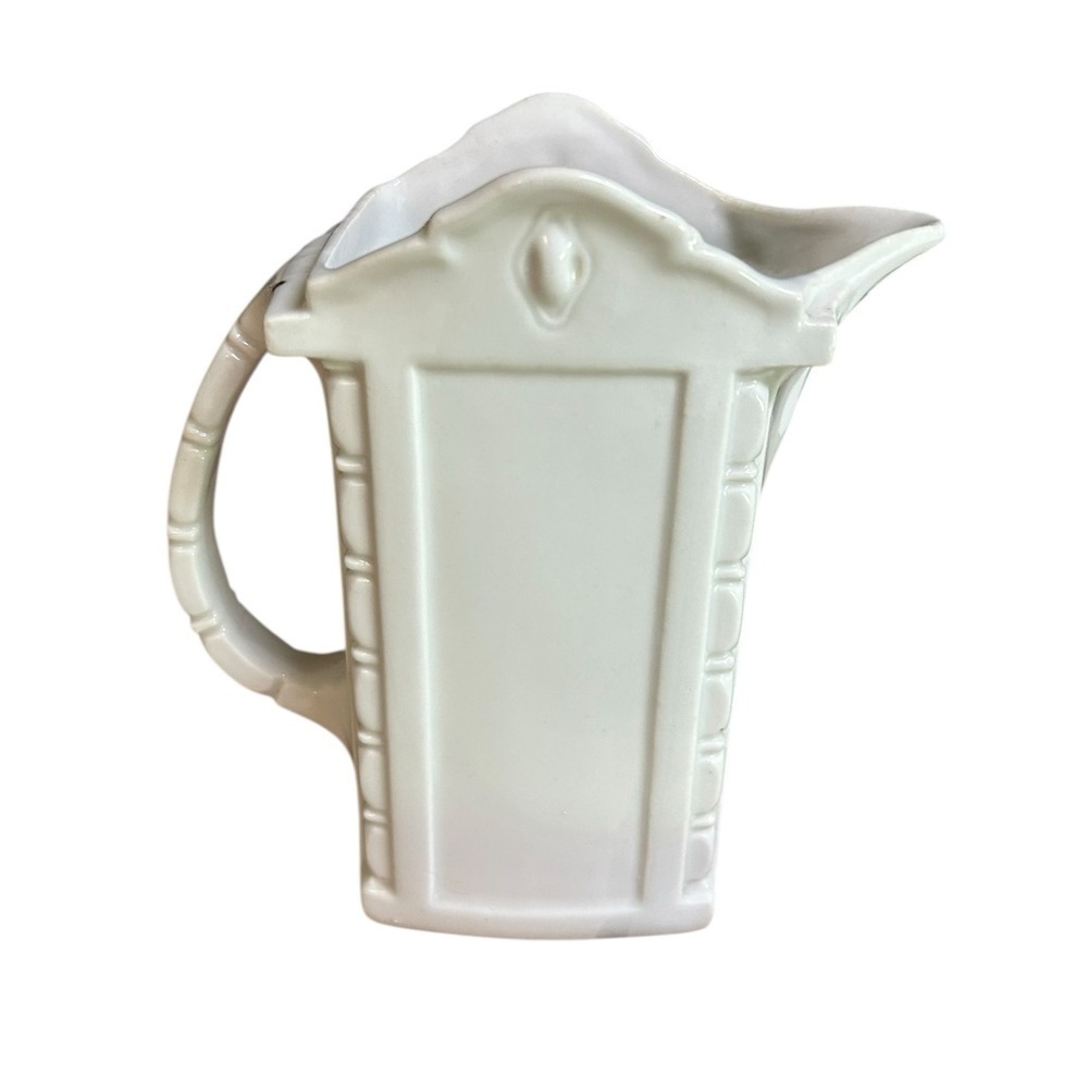 Antique Ironstone Creamer Pitcher Art Deco Handpainted - Picture 2 of 7